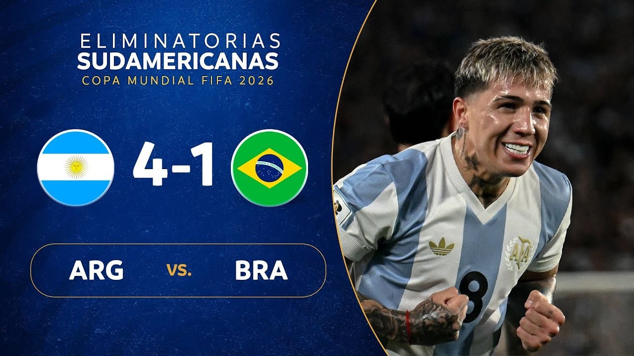 #ไฮไลท์ฟุตบอล [ อาร์เจนติน่า 4 - 1 บราซิล ] ฟุตบอลโลก รอบคัดเลือก โซนอเมริกาใต้ 2025/26.3.68